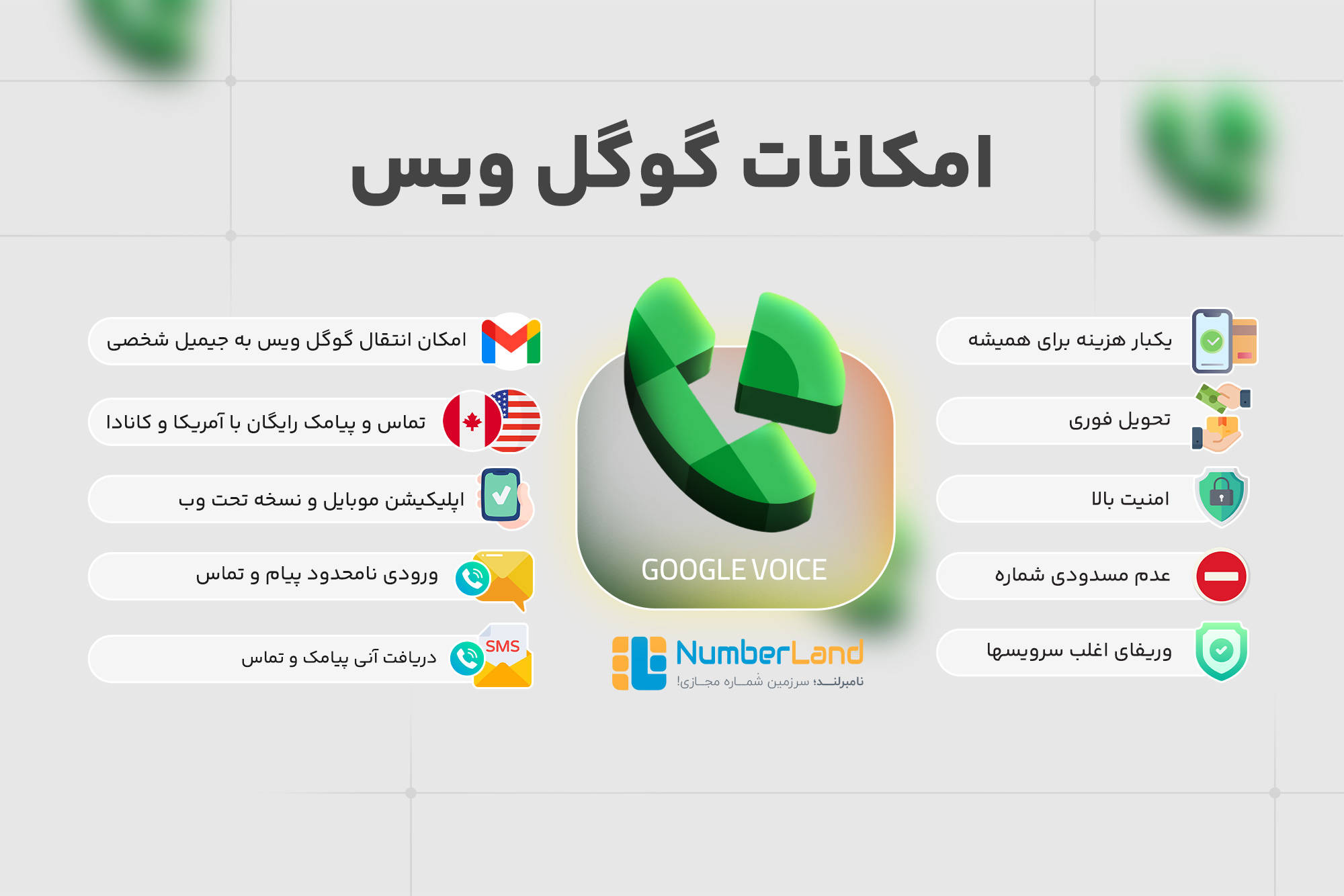 امکانات گوگل ویس
